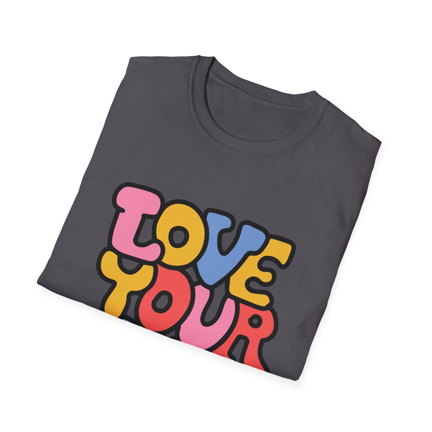 Inspirational Unisex Softstyle T-Shirt - 'Love Your Self'