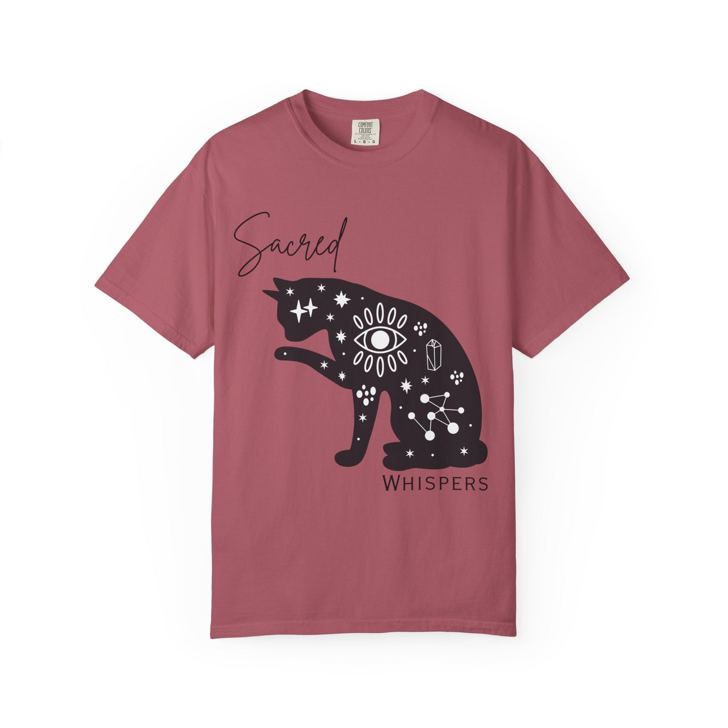 Sacred Whispers Cat T-Shirt | Unisex Garment-Dyed Tee