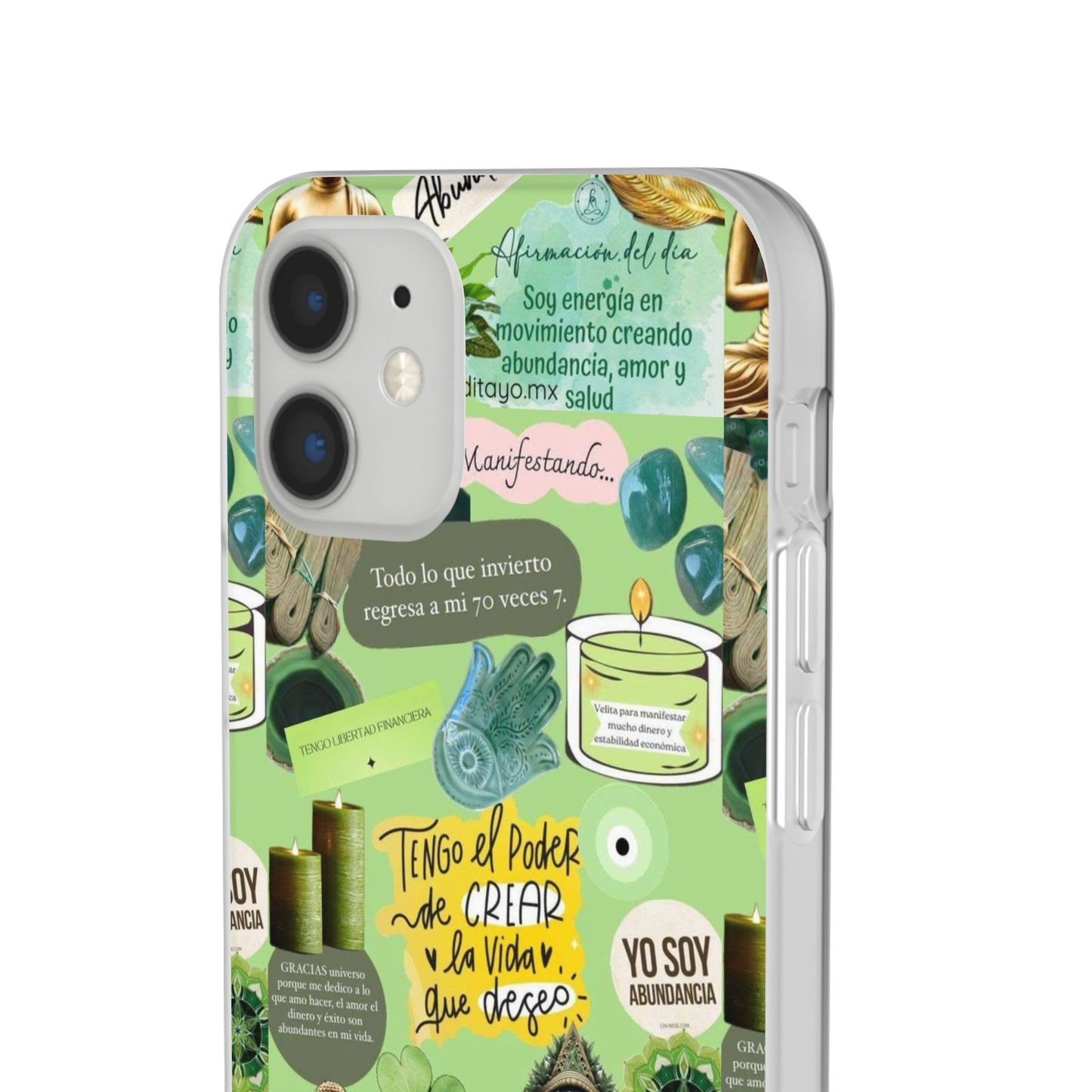 Vibrant Flexi Cases for Abundance Mindset | Phone Protection, Gift for Motivational Quotes, Spiritual Decor, Positive Vibes