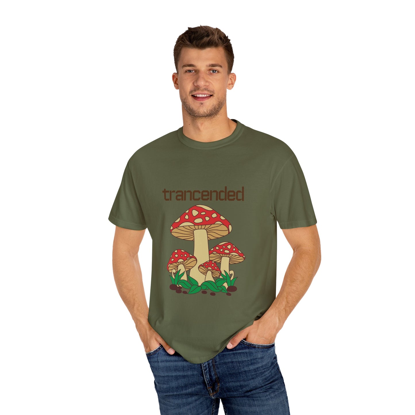 Trancended Mushroom Unisex Garment-Dyed T-Shirt