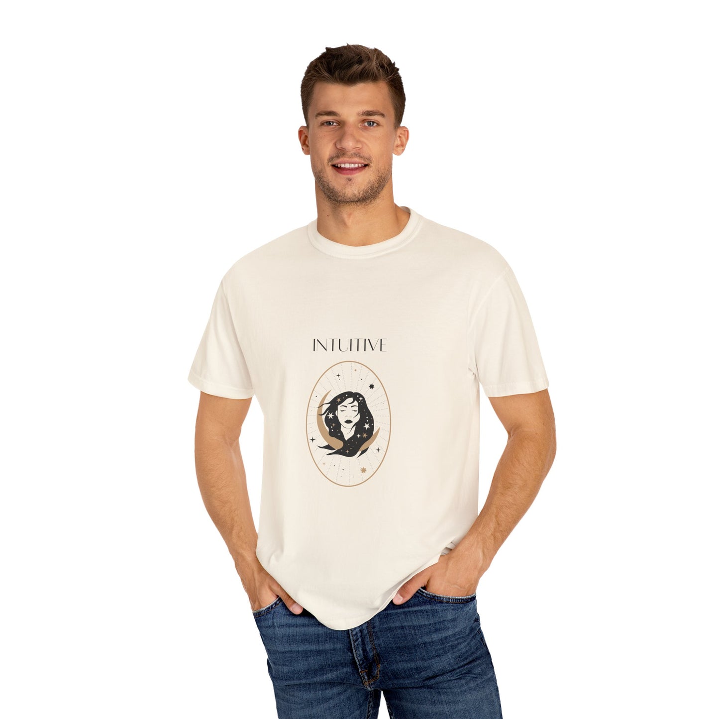 Intuitive Unisex Garment-Dyed T-Shirt | Astrology-Inspired Design