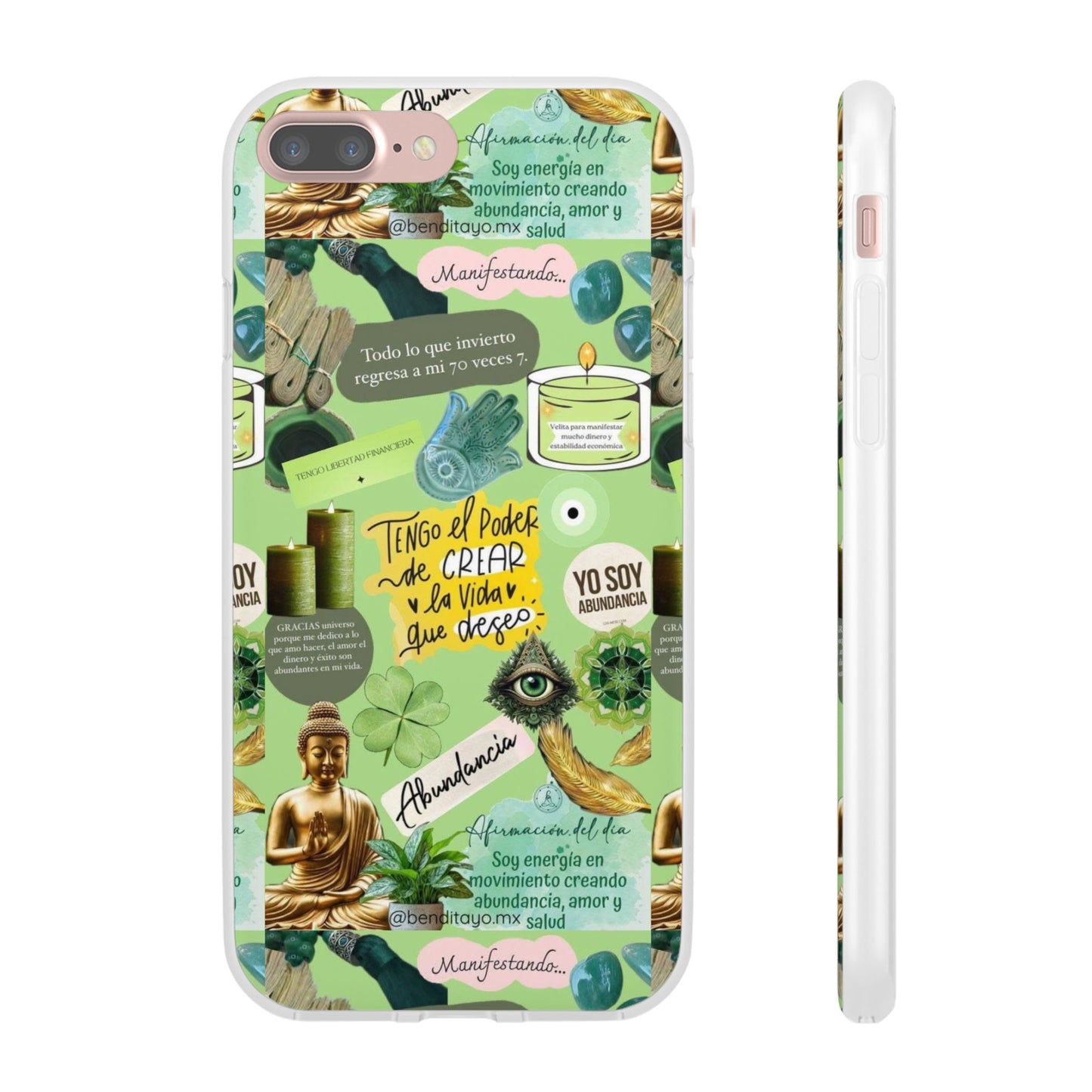 Vibrant Flexi Cases for Abundance Mindset | Phone Protection, Gift for Motivational Quotes, Spiritual Decor, Positive Vibes