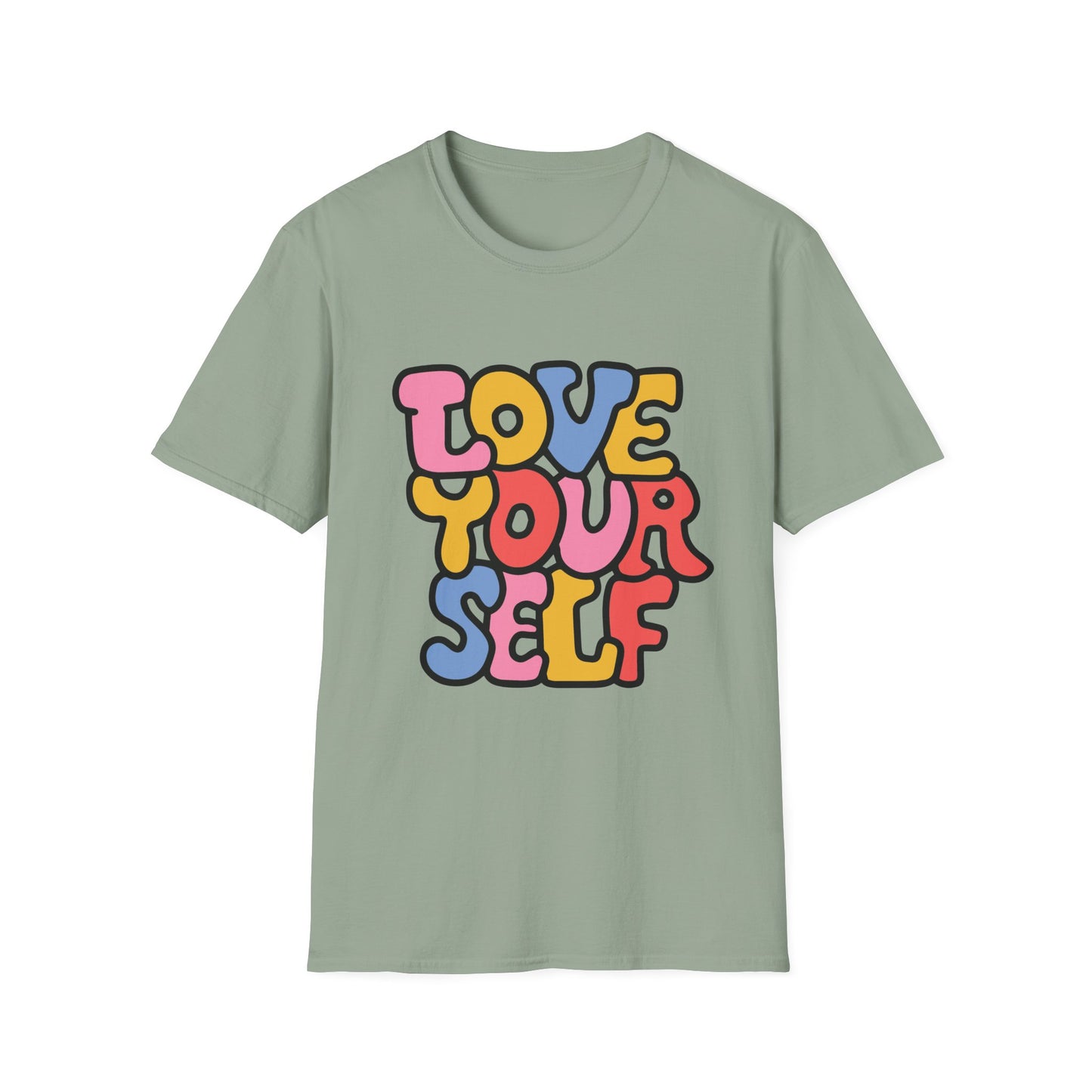 Inspirational Unisex Softstyle T-Shirt - 'Love Your Self'