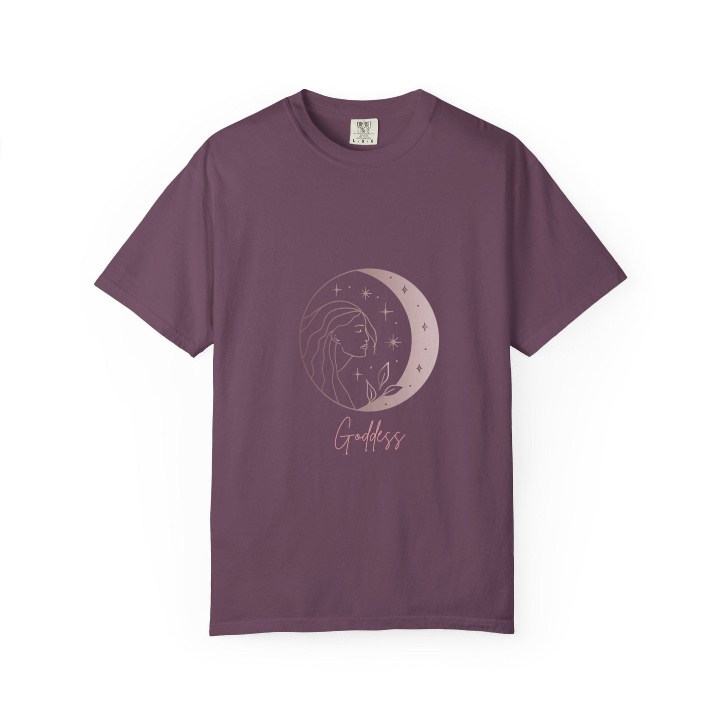 Goddess Moon T-Shirt - Unisex Garment-Dyed Tee for Spiritual Souls