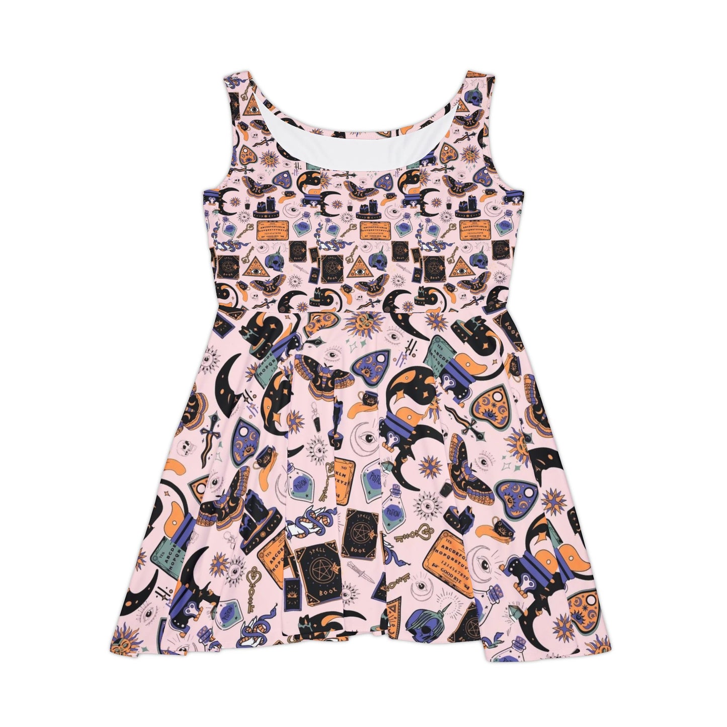 Stylish Women's Skater Dress with Whimsical Pattern, Ideal for Casual Outings, Summer Parties, Boho Vibes, Cute and Comfy Wear, Unique [...]