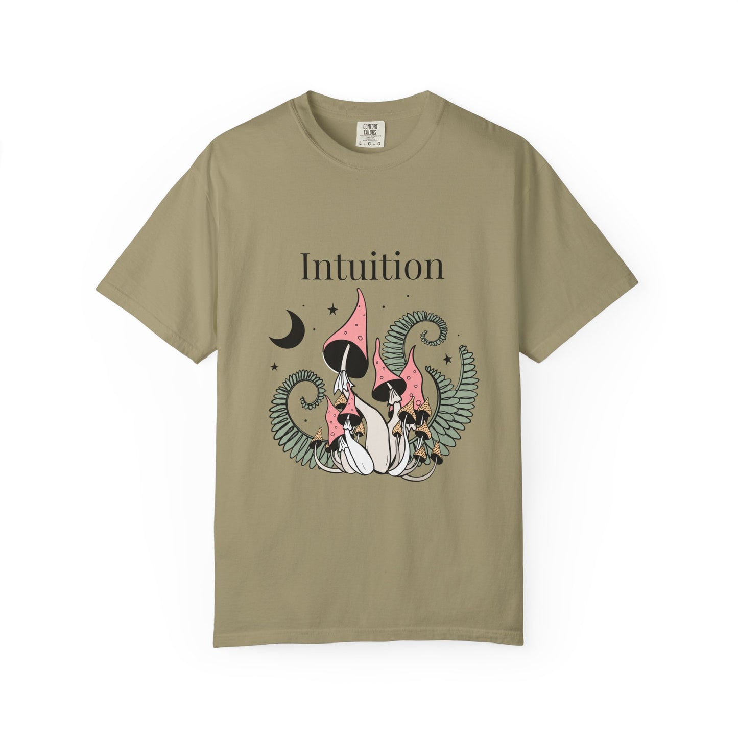 Intuition Unisex Garment-Dyed T-Shirt - Whimsical Nature Design