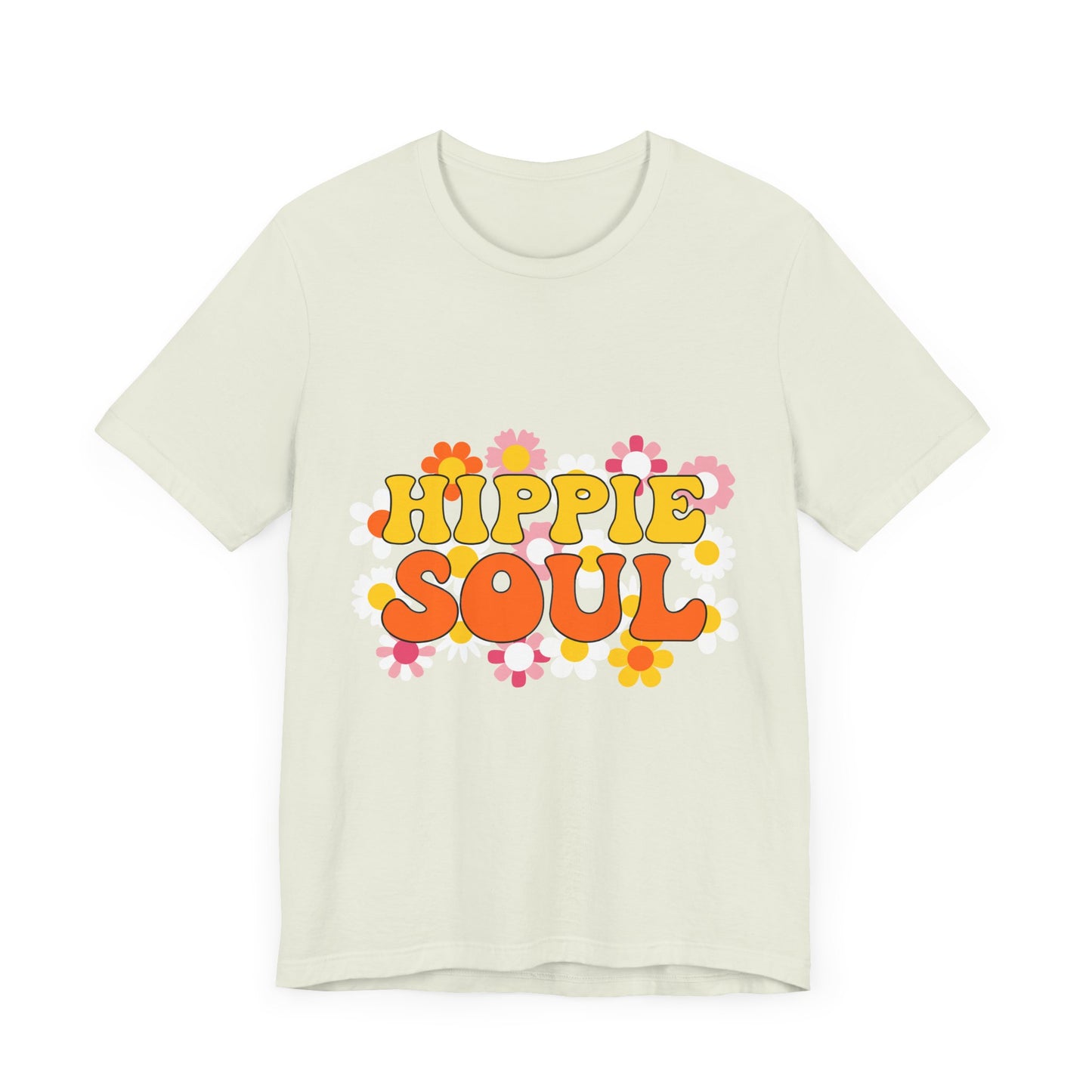 Hippie Soul Unisex Tee - Retro Floral Graphic T-Shirt for Free Spirits