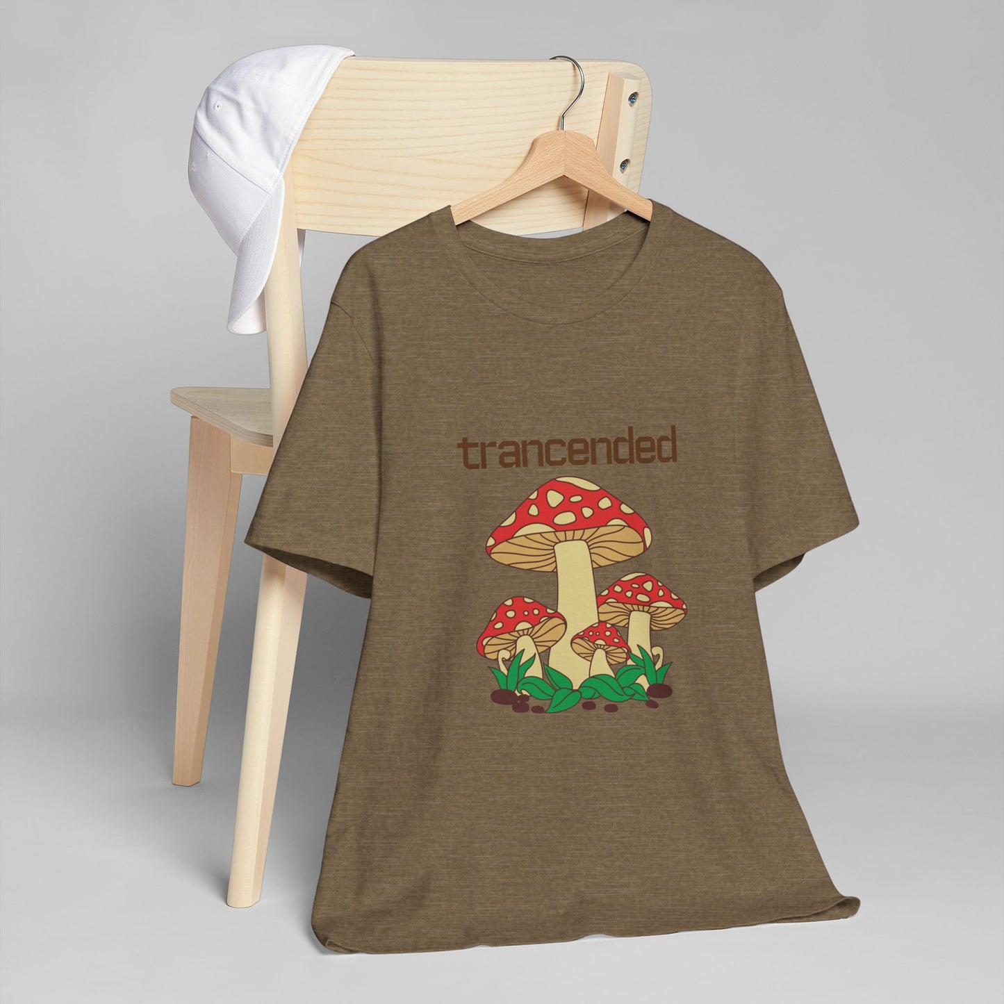 Trancended Mushroom Unisex Jersey T-Shirt - Nature Lovers Tee