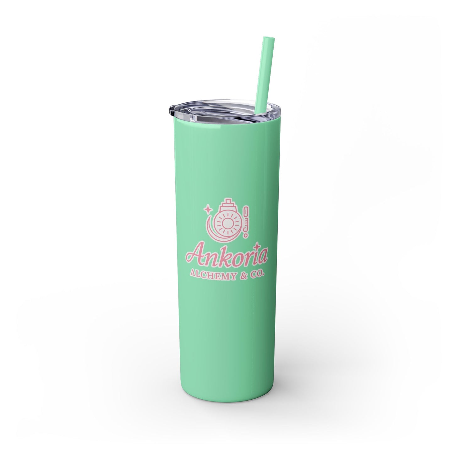 Ankoria signature collection Elegant Custom Skinny Tumbler with Straw | 20oz - Perfect for Every Occasion