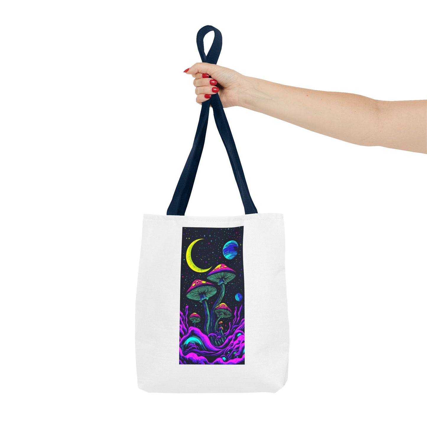 Cosmic Mushroom Tote Bag, Psychedelic Shopping Bag, Eco-Friendly Canvas, Festival Accessory, Gift for Nature Lovers, Boho Style