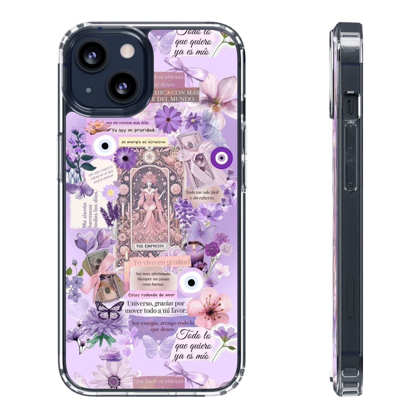 Beautiful Floral Phone Case, Clear Case, Cute Accessories, Gift for Her, Phone Protection, Trendy Tech