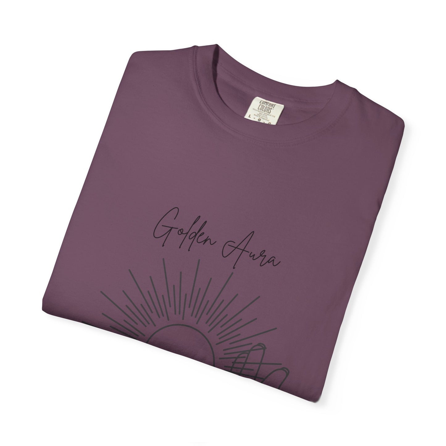 Golden Aura Unisex Garment-Dyed T-Shirt | Spiritual & Inspirational Tee | Perfect for Meditation & Mindfulness Gifts