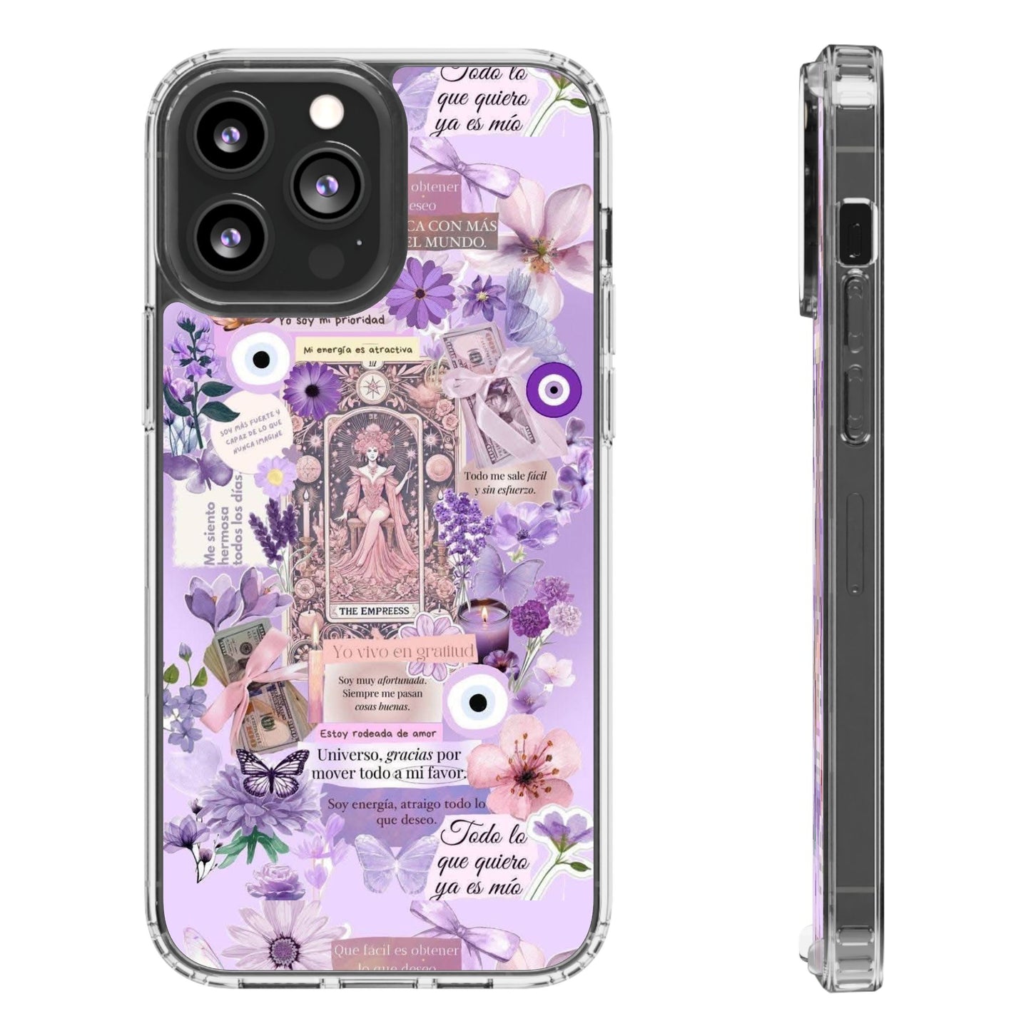 Beautiful Floral Phone Case, Clear Case, Cute Accessories, Gift for Her, Phone Protection, Trendy Tech