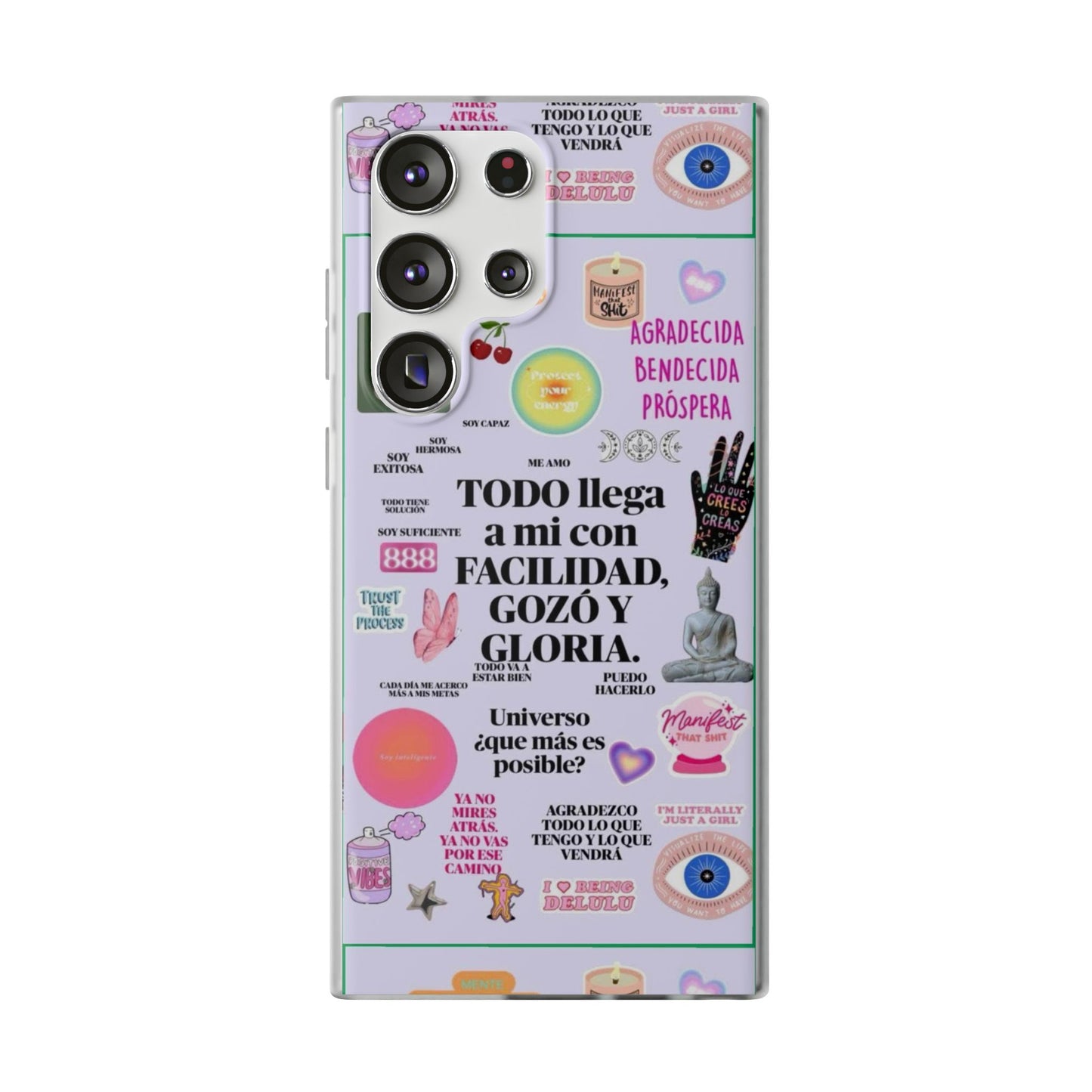 Positive Affirmation Flexi Cases for iPhone, Inspirational Phone Cover, Motivational Case, Gift for Her, Trendy Phone Protector