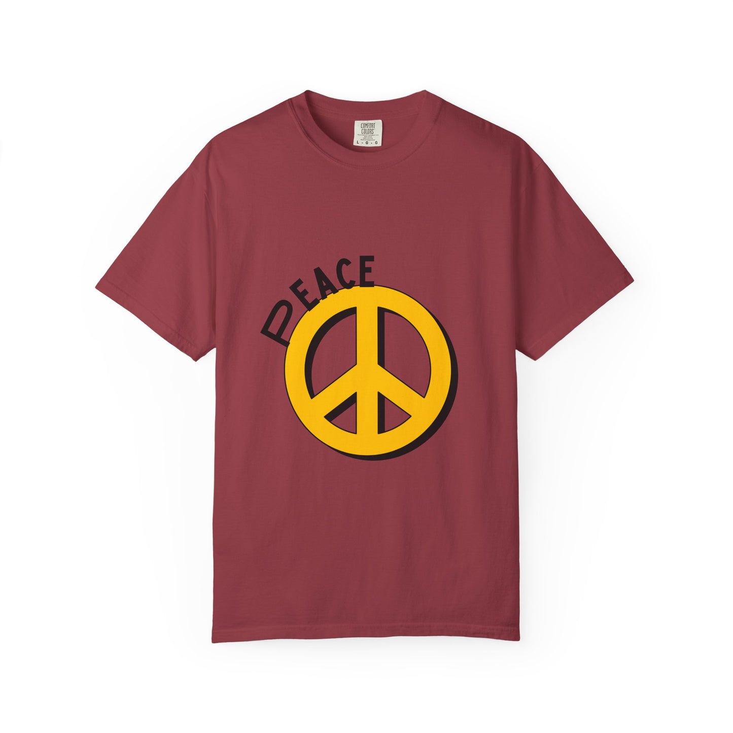 Peace Graphic Unisex T-Shirt - Garment-Dyed White Tee for Casual Vibes