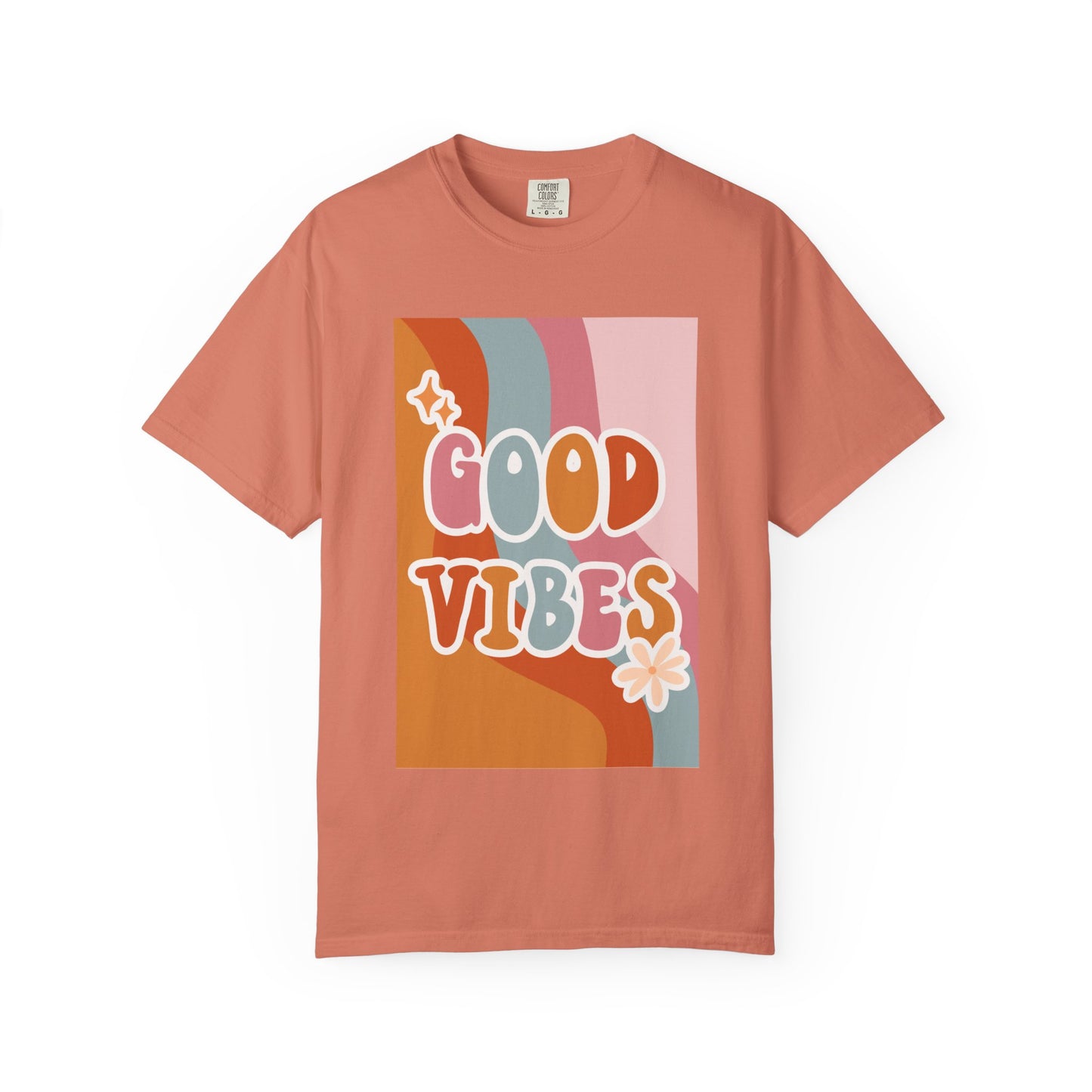 Good Vibes Unisex Garment-Dyed T-Shirt – Relaxed Fit Summer Tee