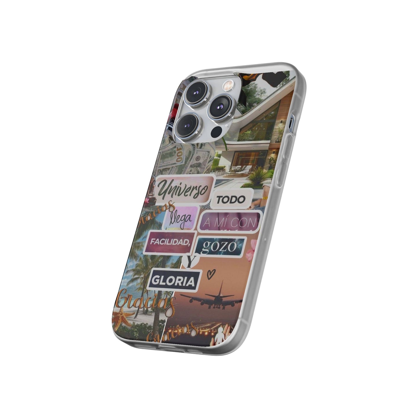 Vibrant Flexi Phone Case with Inspirational Quotes, Bohemian Style, Perfect Gift for Friends, Travelers, Birthdays, Everyday Use