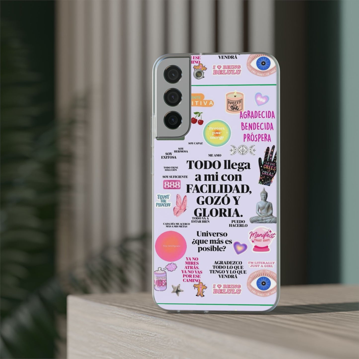 Positive Affirmation Flexi Cases for iPhone, Inspirational Phone Cover, Motivational Case, Gift for Her, Trendy Phone Protector