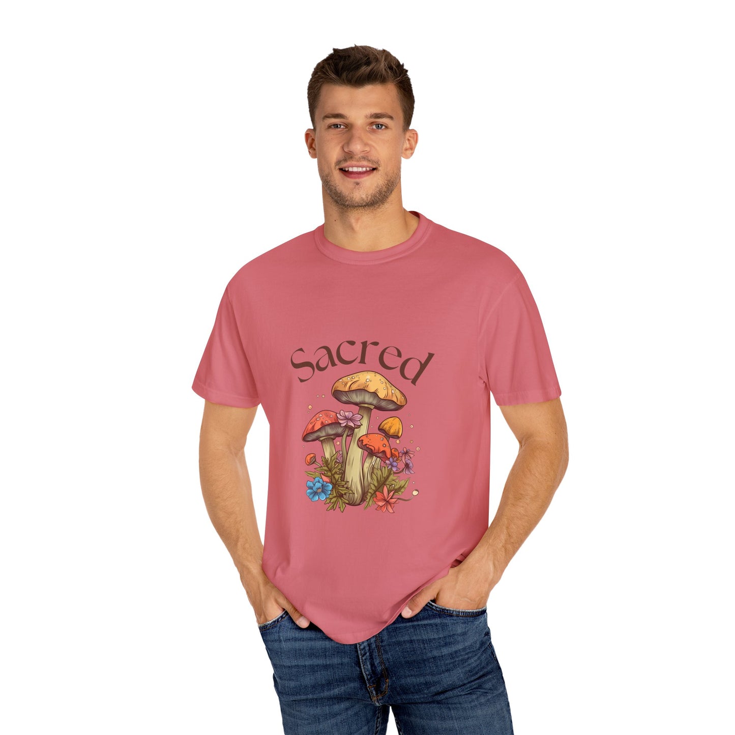 Sacred Mushroom Unisex Garment-Dyed T-Shirt