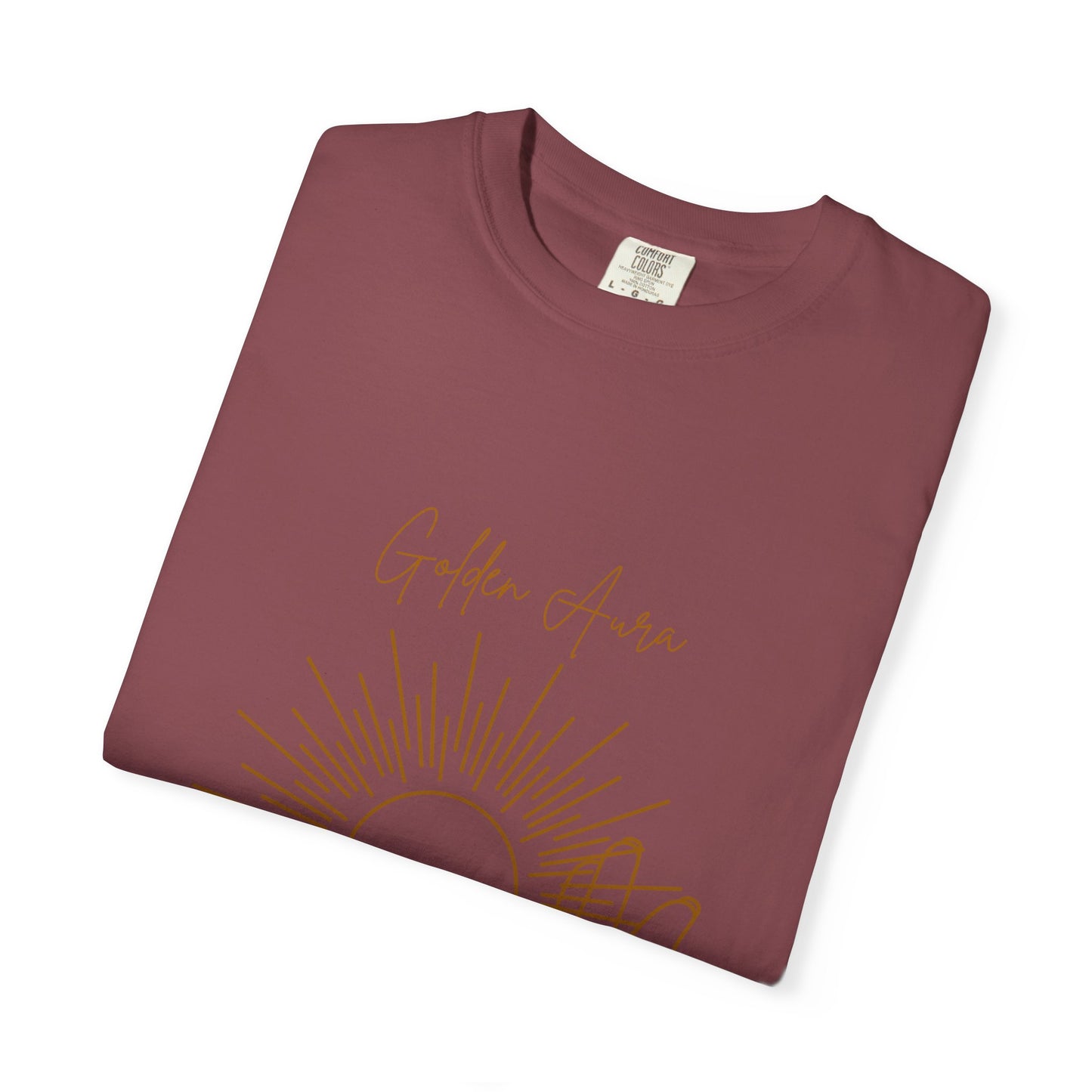 Golden Aura Unisex Garment-Dyed T-shirt - Bohemian Vibes for Mindfulness & Self-Care