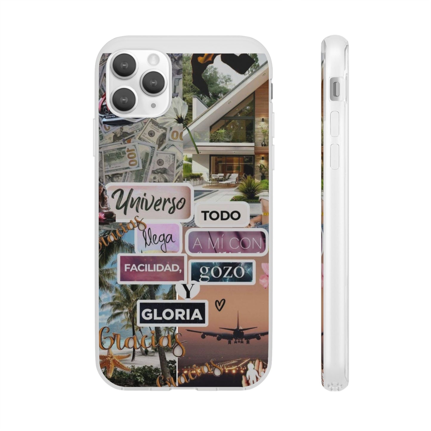 Vibrant Flexi Phone Case with Inspirational Quotes, Bohemian Style, Perfect Gift for Friends, Travelers, Birthdays, Everyday Use