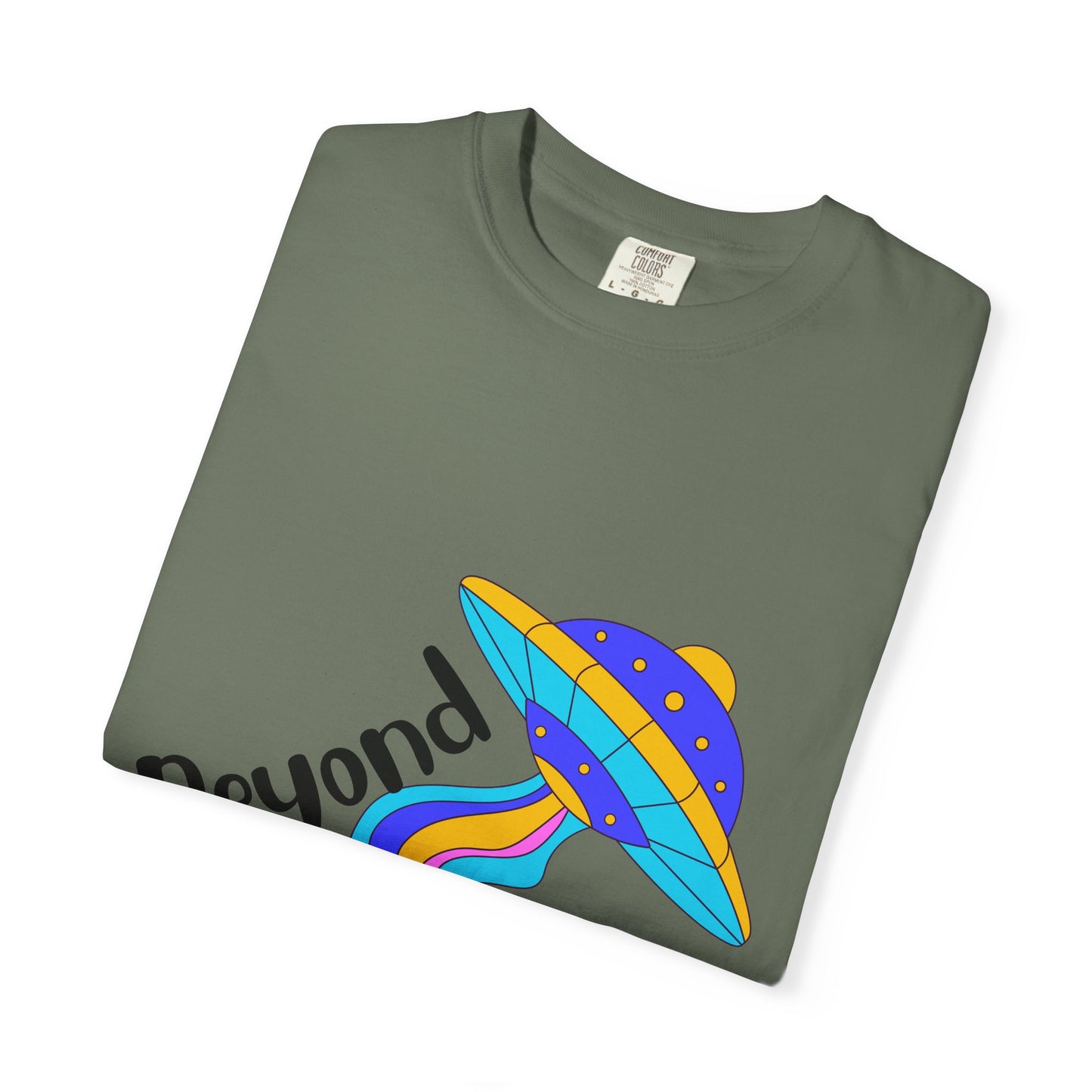 Unisex Beyond Graphic T-Shirt - Vibrant Space-Inspired Design