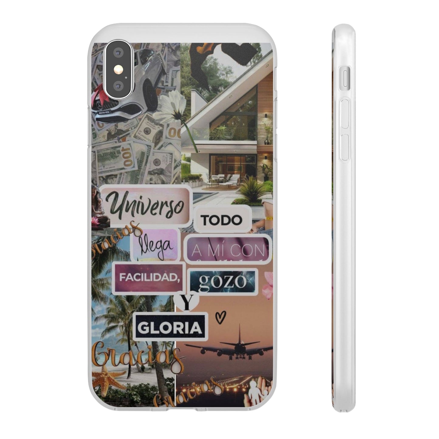 Vibrant Flexi Phone Case with Inspirational Quotes, Bohemian Style, Perfect Gift for Friends, Travelers, Birthdays, Everyday Use