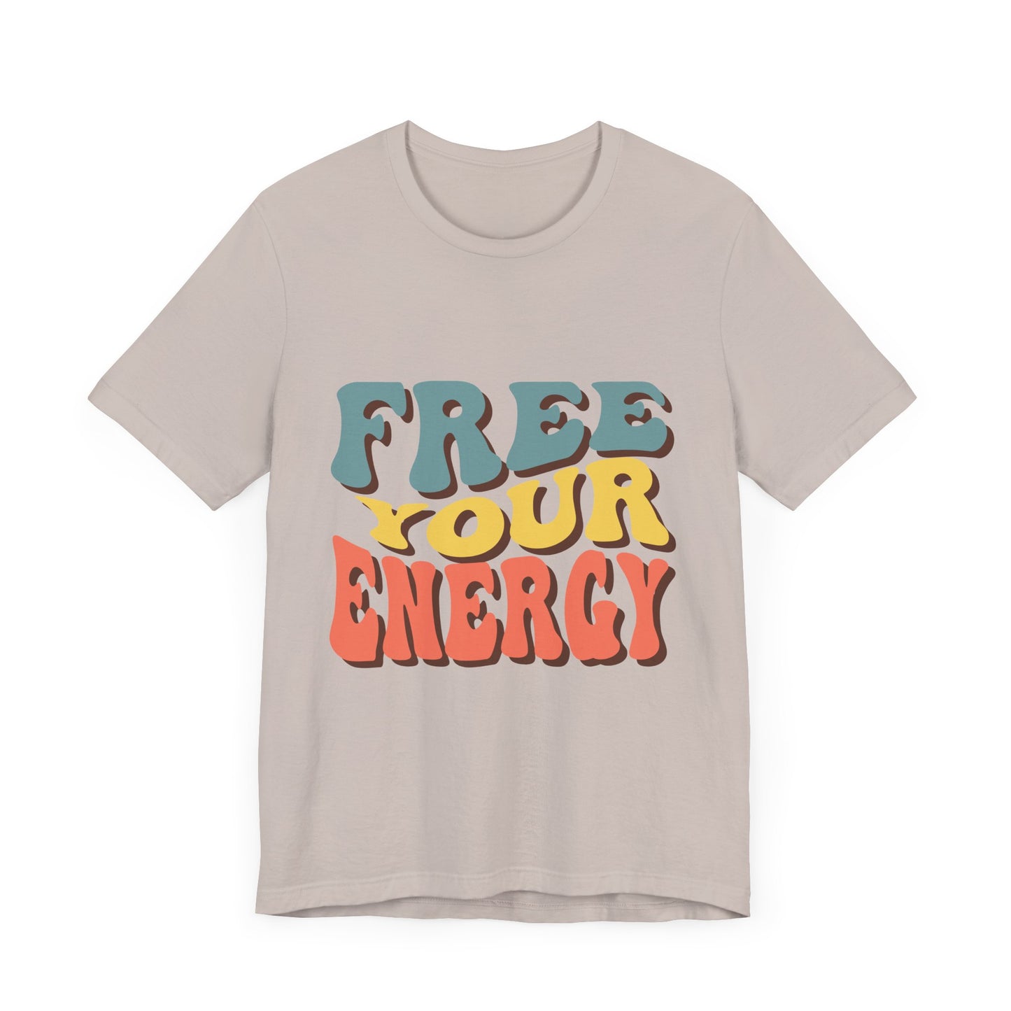 Free Your Energy Unisex Jersey Tee - Vibrant Retro Style for Relaxation & Self-Expression
