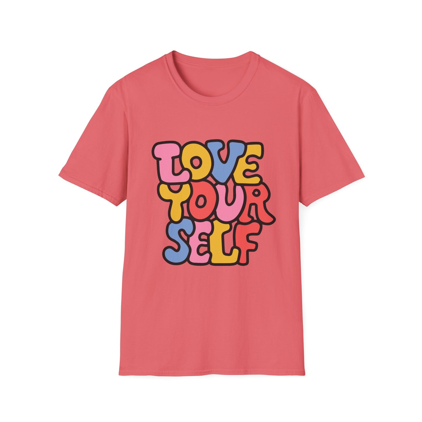 Inspirational Unisex Softstyle T-Shirt - 'Love Your Self'