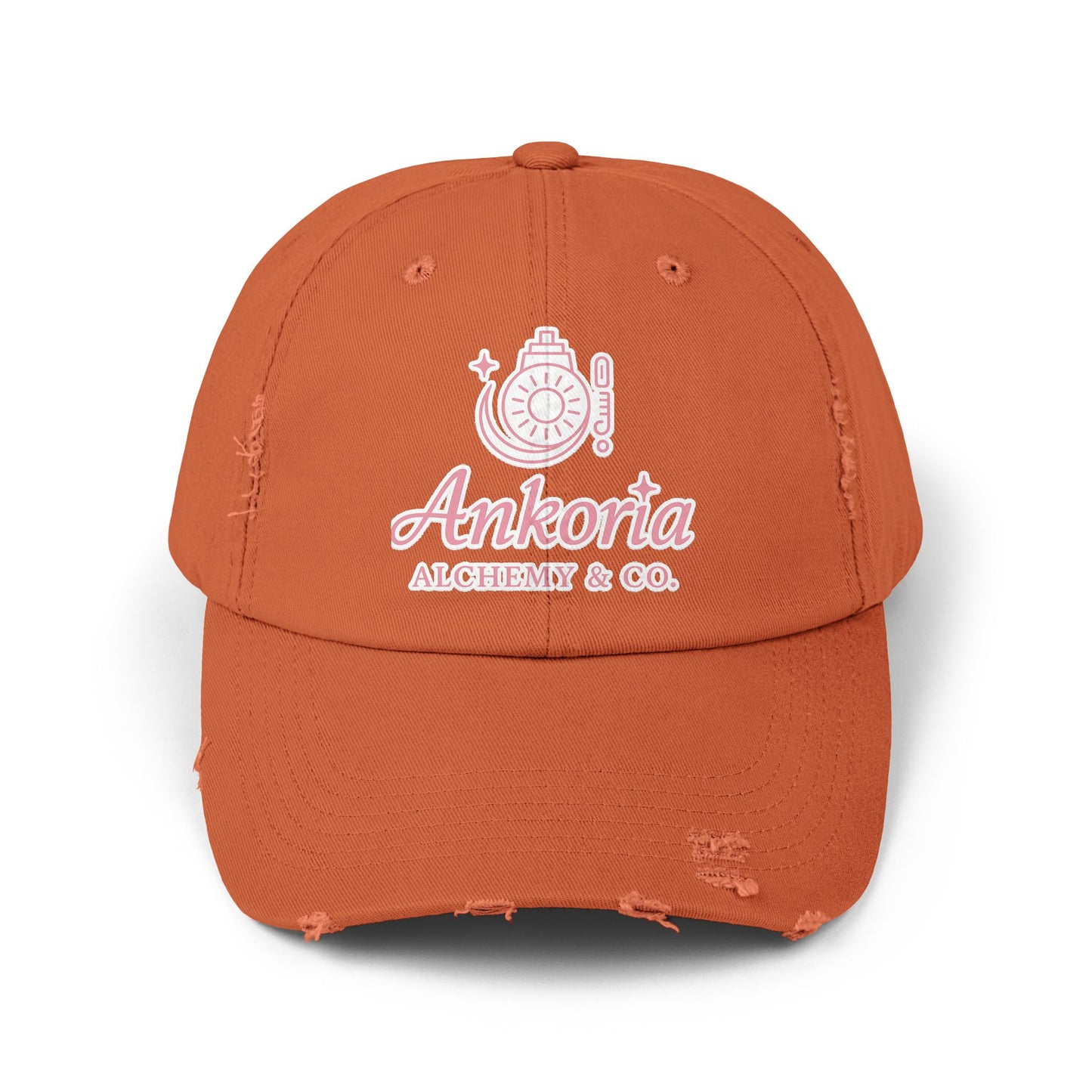 💖 Ankoria Alchemy  Signature Collection Distressed Unisex Cap - Trendy Casual Wear