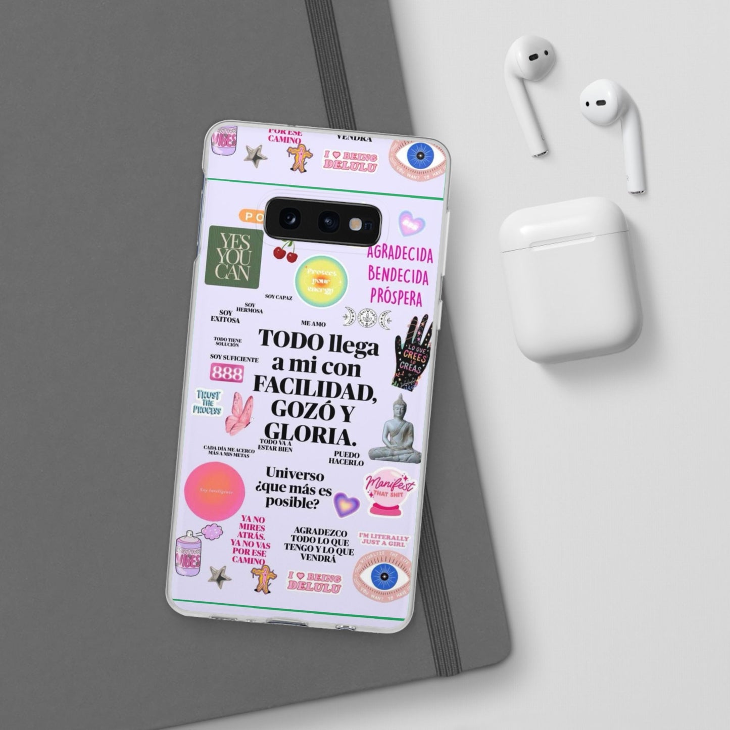 Positive Affirmation Flexi Cases for iPhone, Inspirational Phone Cover, Motivational Case, Gift for Her, Trendy Phone Protector