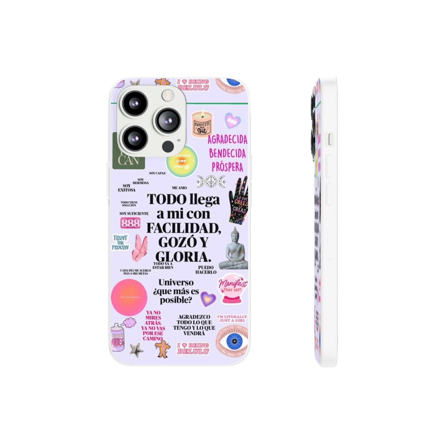 Positive Affirmation Flexi Cases for iPhone, Inspirational Phone Cover, Motivational Case, Gift for Her, Trendy Phone Protector