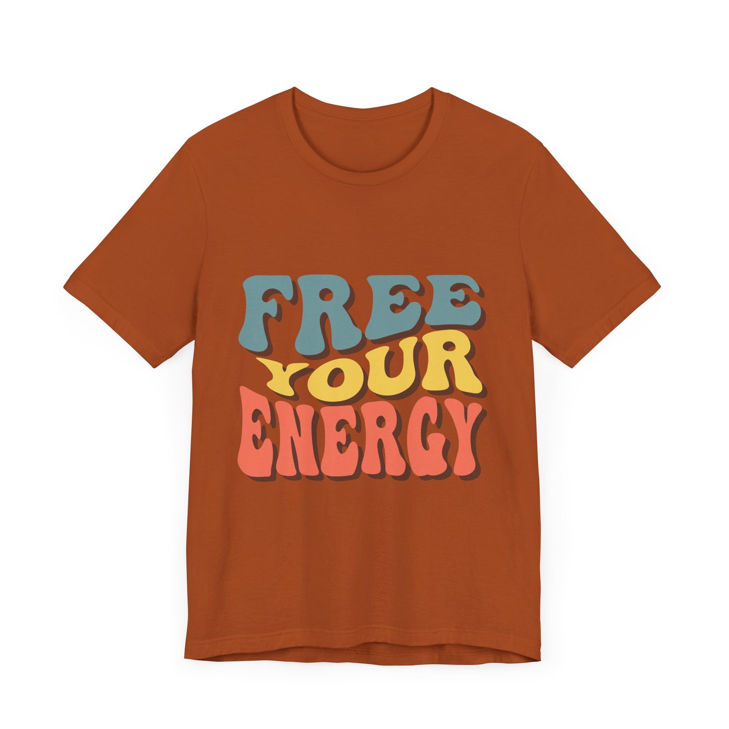 Free Your Energy Unisex Jersey Tee - Vibrant Retro Style for Relaxation & Self-Expression