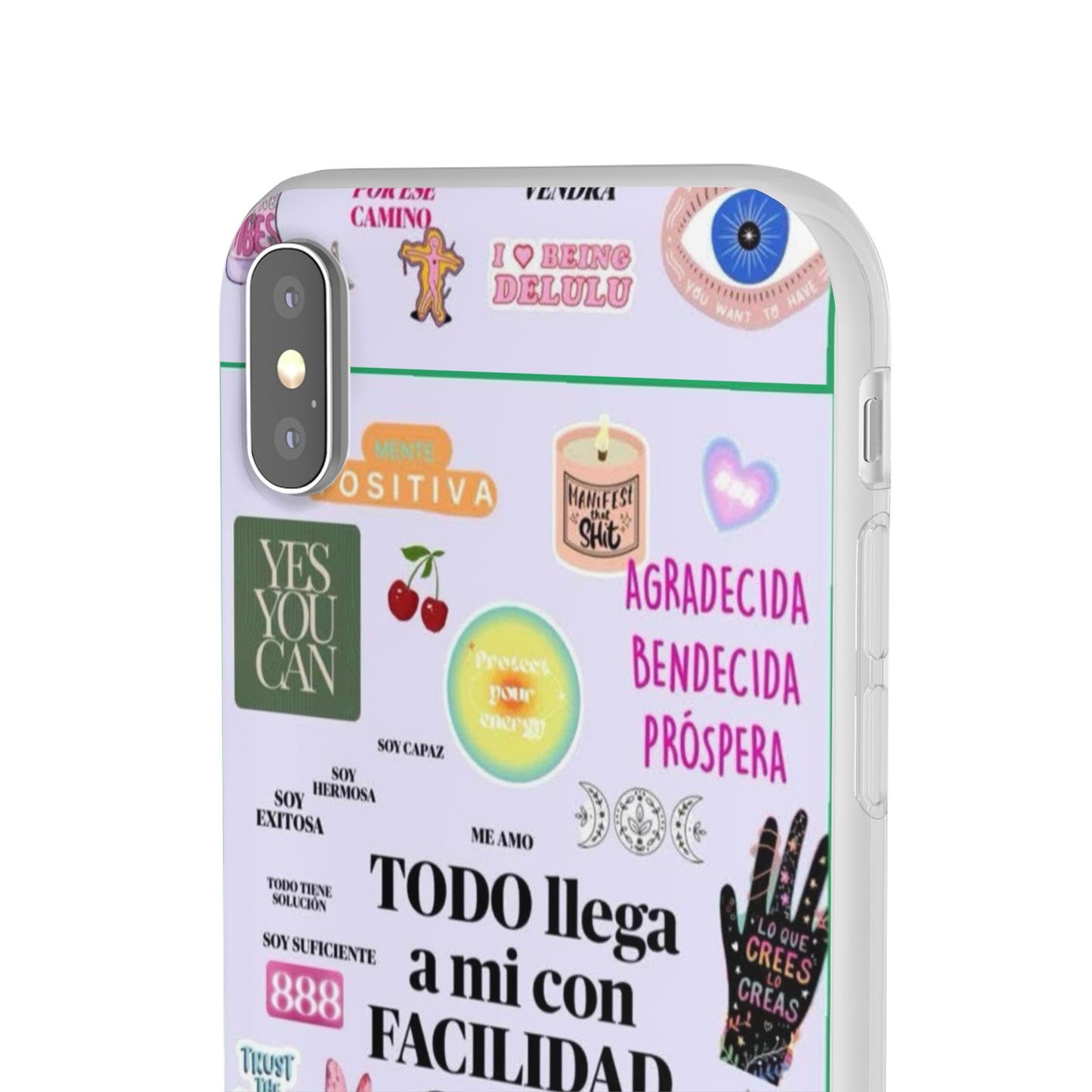 Positive Affirmation Flexi Cases for iPhone, Inspirational Phone Cover, Motivational Case, Gift for Her, Trendy Phone Protector