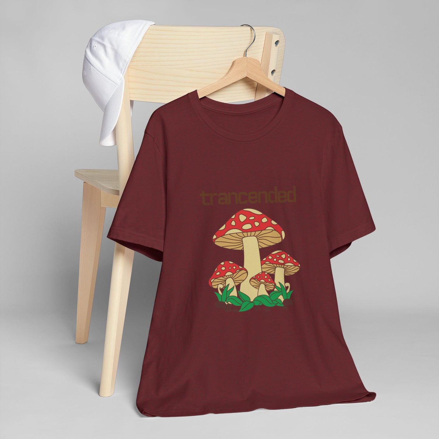 Trancended Mushroom Unisex Jersey T-Shirt - Nature Lovers Tee