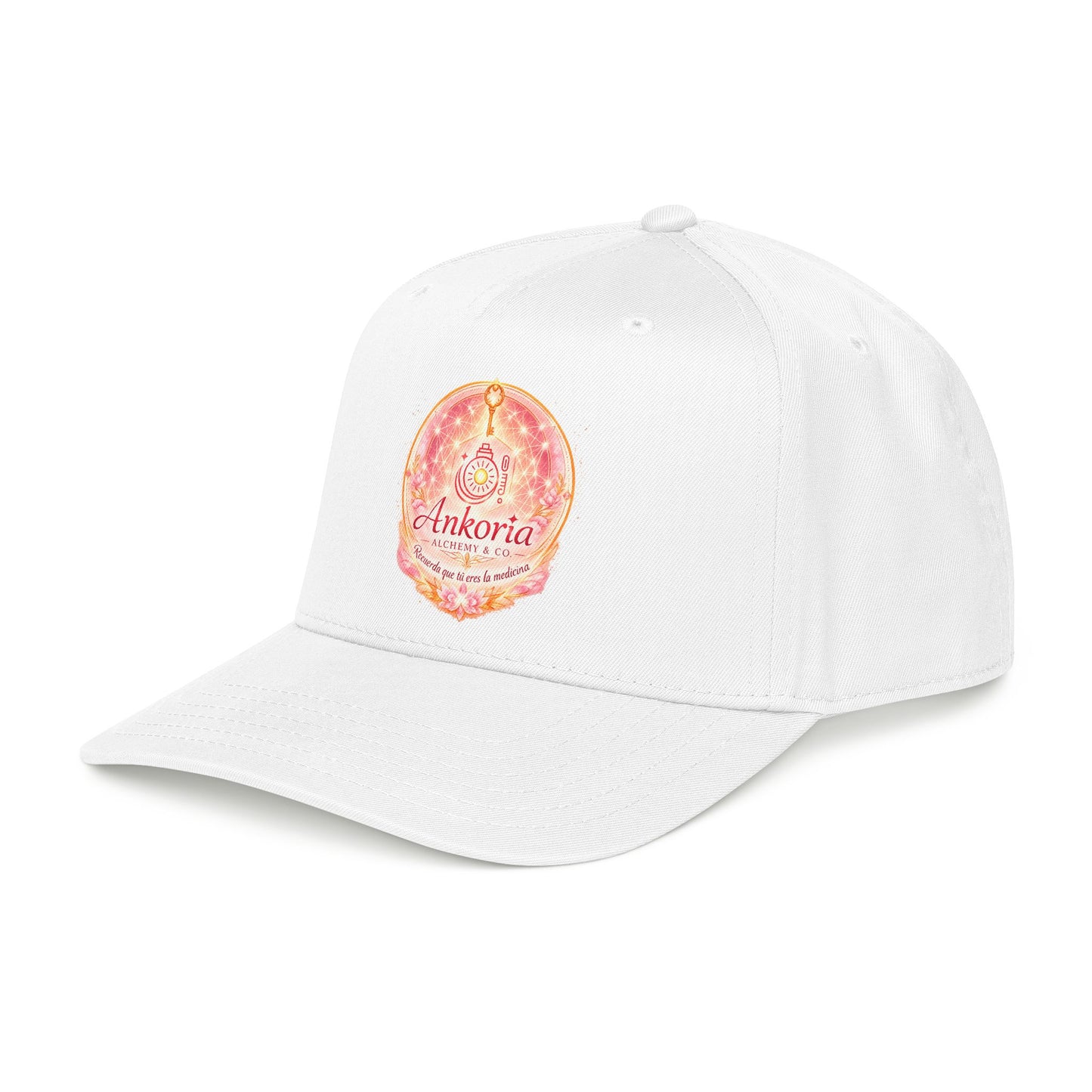 Embroidered Boho Sun Logo Baseball Cap - 'Ankoria' Mid Profile Hat