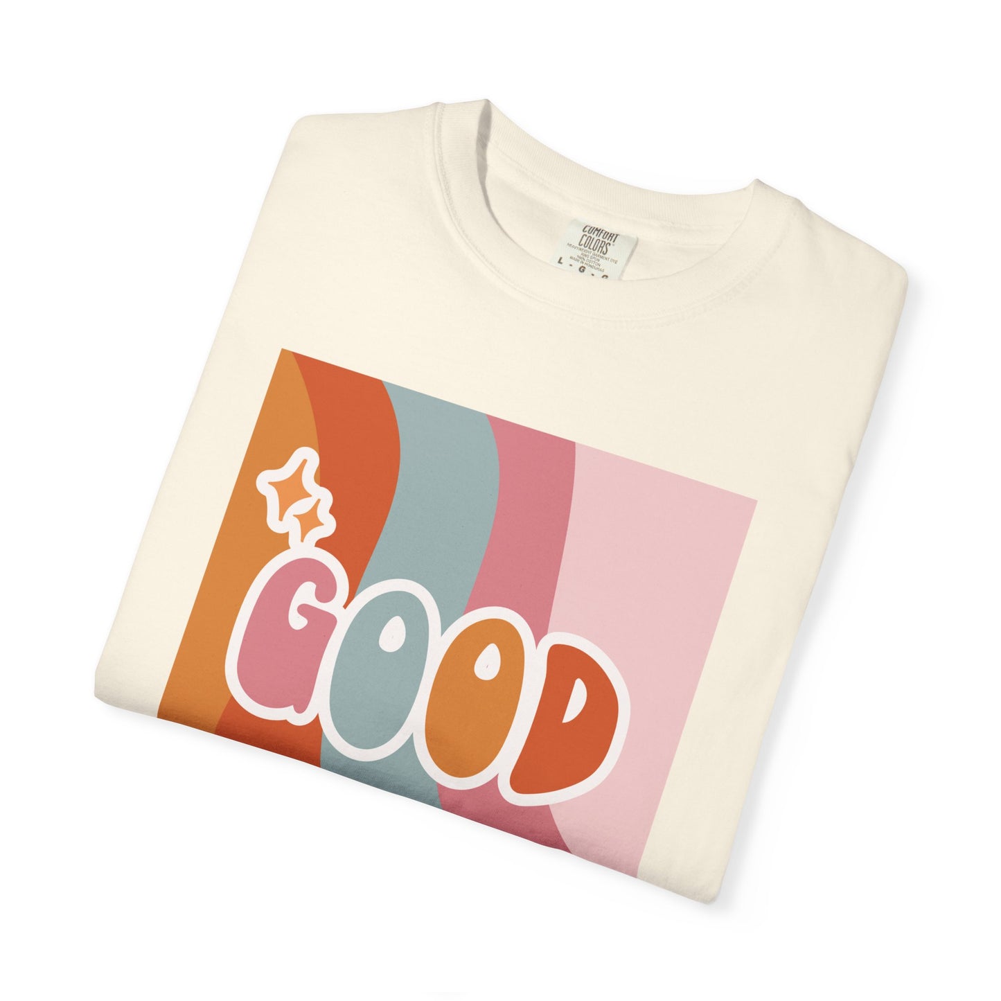 Good Vibes Unisex Garment-Dyed T-Shirt – Relaxed Fit Summer Tee