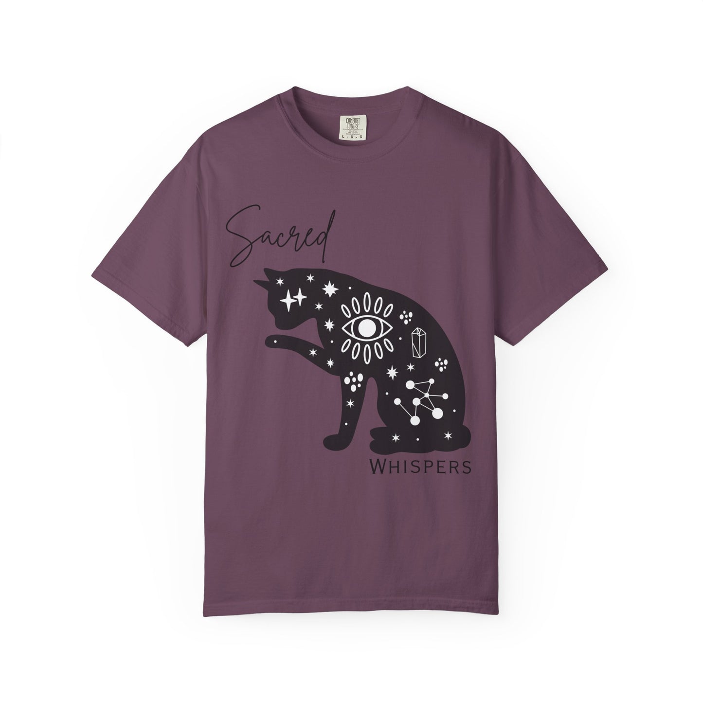 Sacred Whispers Cat T-Shirt | Unisex Garment-Dyed Tee