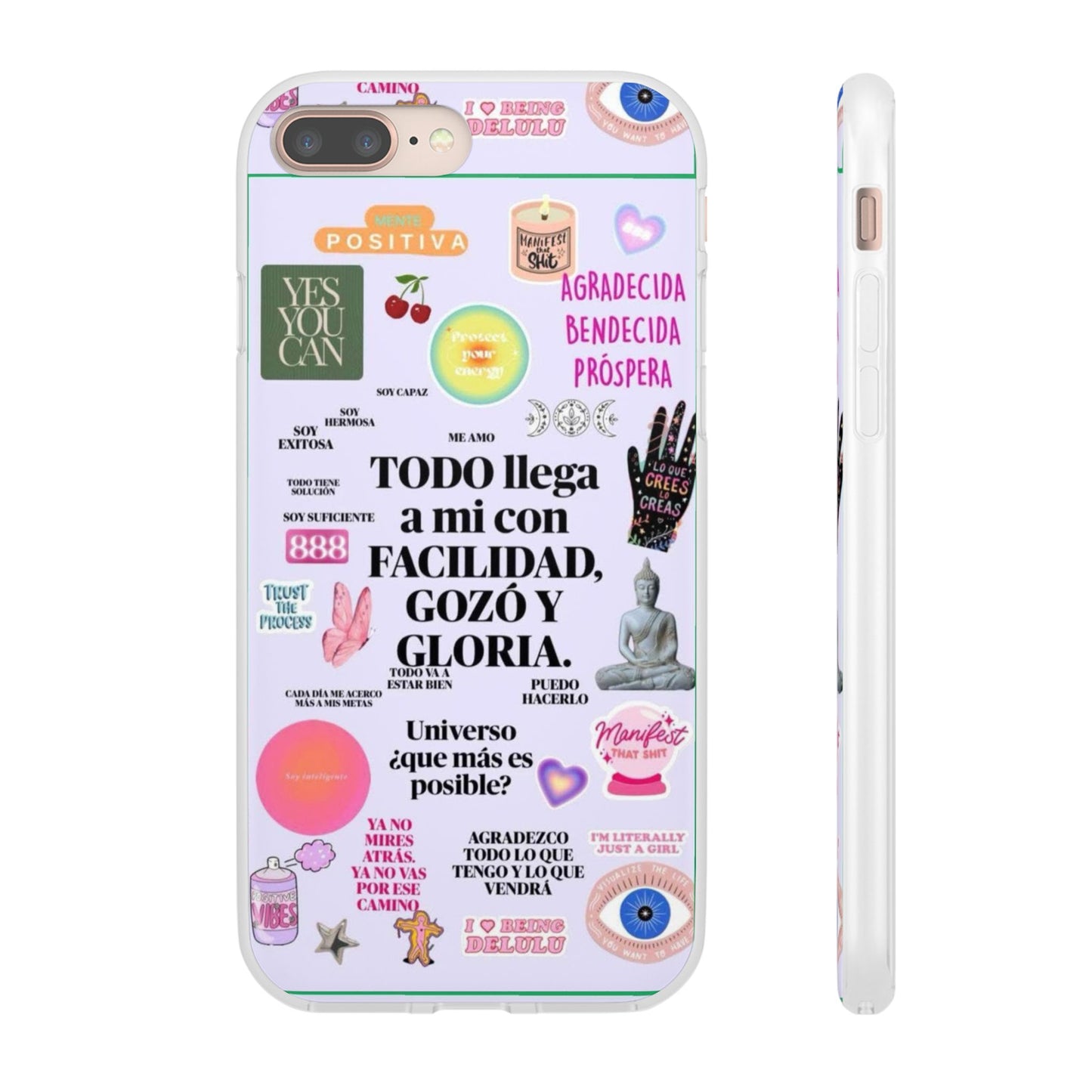 Positive Affirmation Flexi Cases for iPhone, Inspirational Phone Cover, Motivational Case, Gift for Her, Trendy Phone Protector