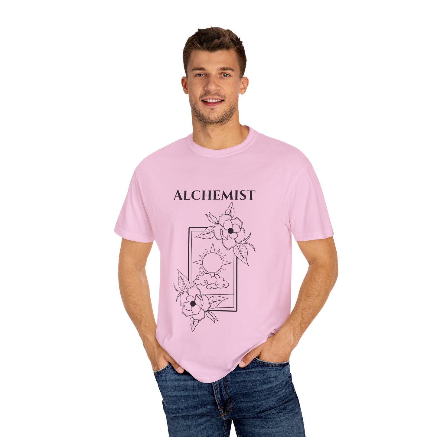 Alchemy Floral T-Shirt - Unisex Garment-Dyed Tee for Creative Spirits