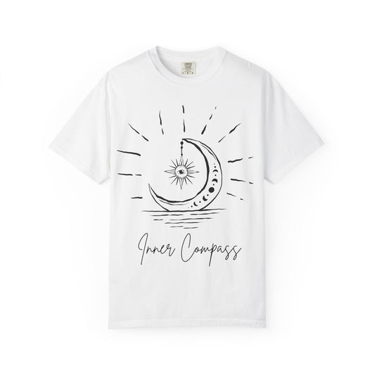 Mystical Inner Compass T-Shirt - Unisex Garment-Dyed Tee for Spiritual Seekers