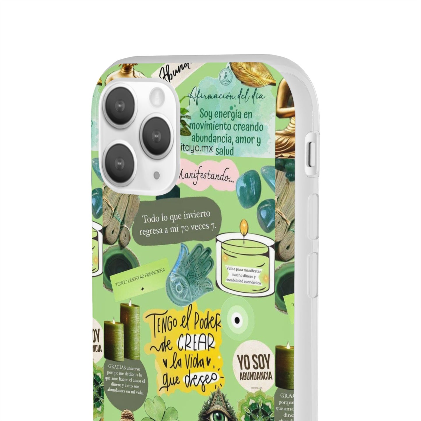 Vibrant Flexi Cases for Abundance Mindset | Phone Protection, Gift for Motivational Quotes, Spiritual Decor, Positive Vibes