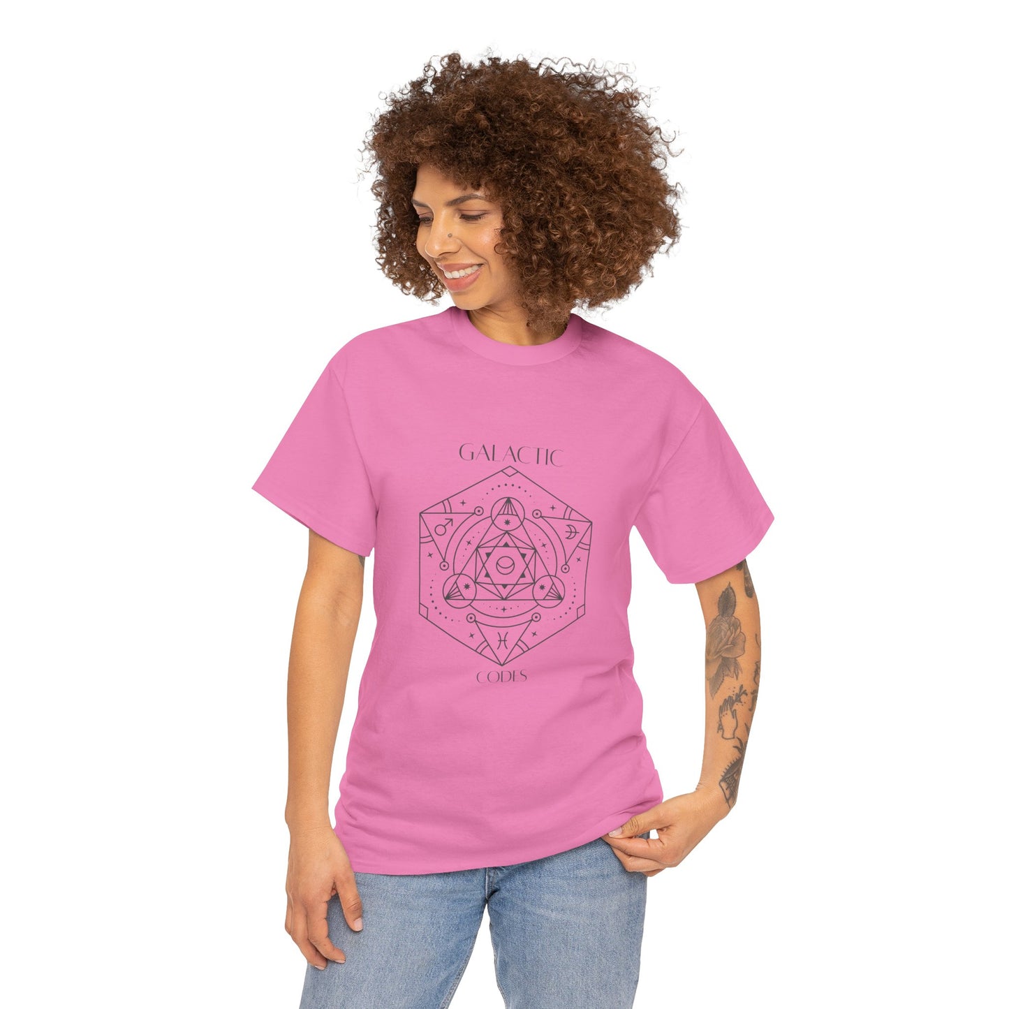 Galactic Cosmic Unisex Heavy Cotton Tee - Astrological Design