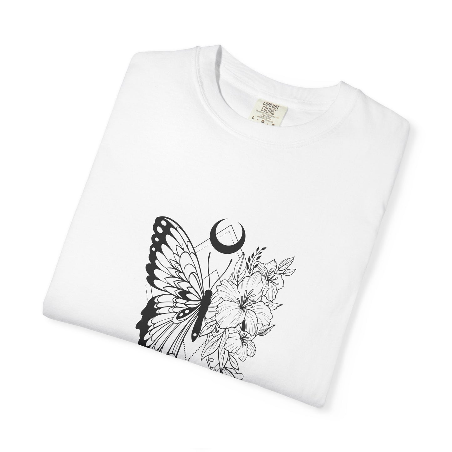 Divine Timing Butterfly T-Shirt - Unisex Garment-Dyed Tee for Nature Lovers