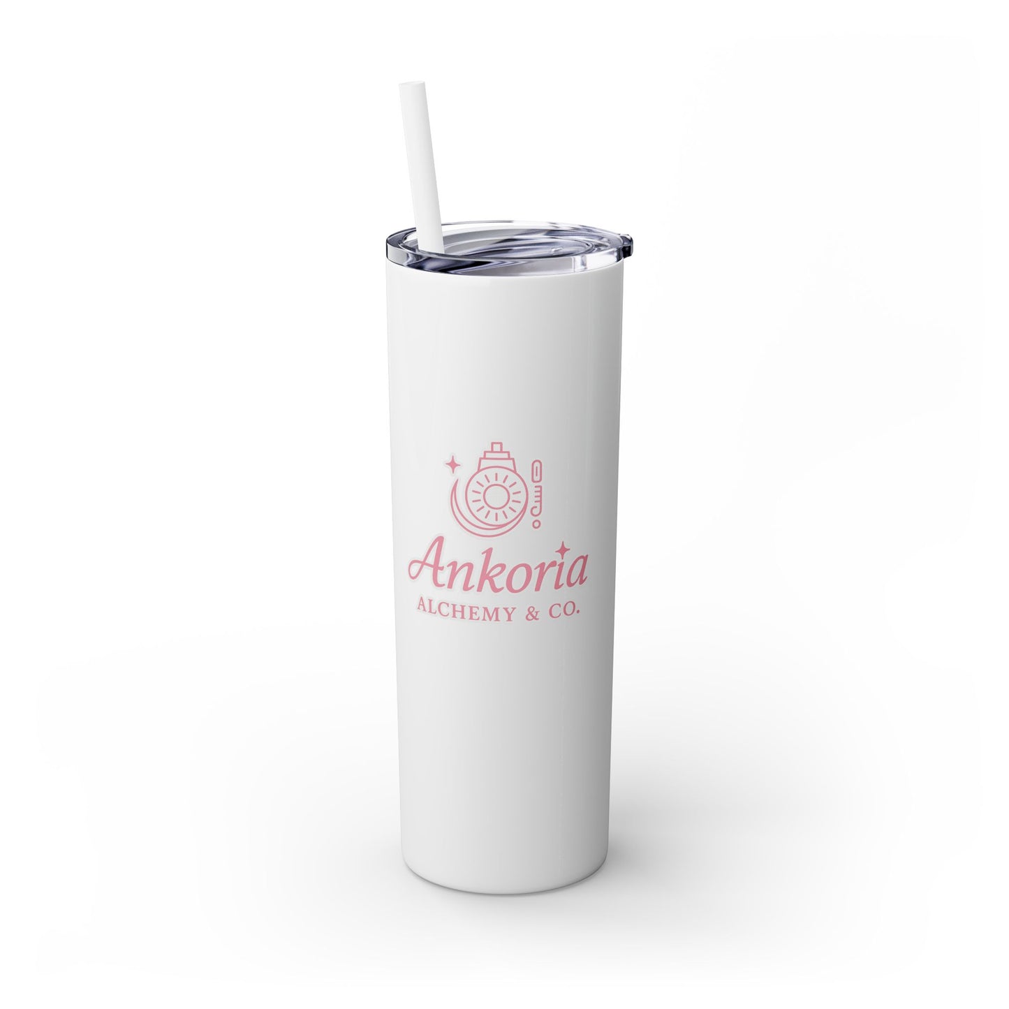 Ankoria signature collection Elegant Custom Skinny Tumbler with Straw | 20oz - Perfect for Every Occasion