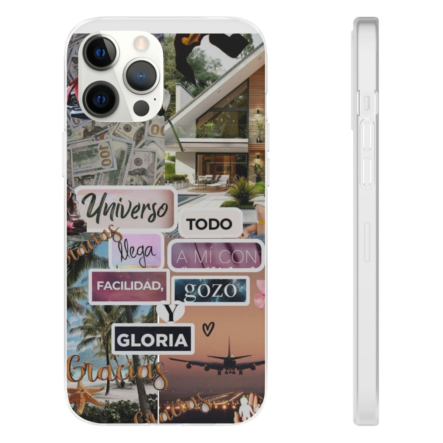 Vibrant Flexi Phone Case with Inspirational Quotes, Bohemian Style, Perfect Gift for Friends, Travelers, Birthdays, Everyday Use