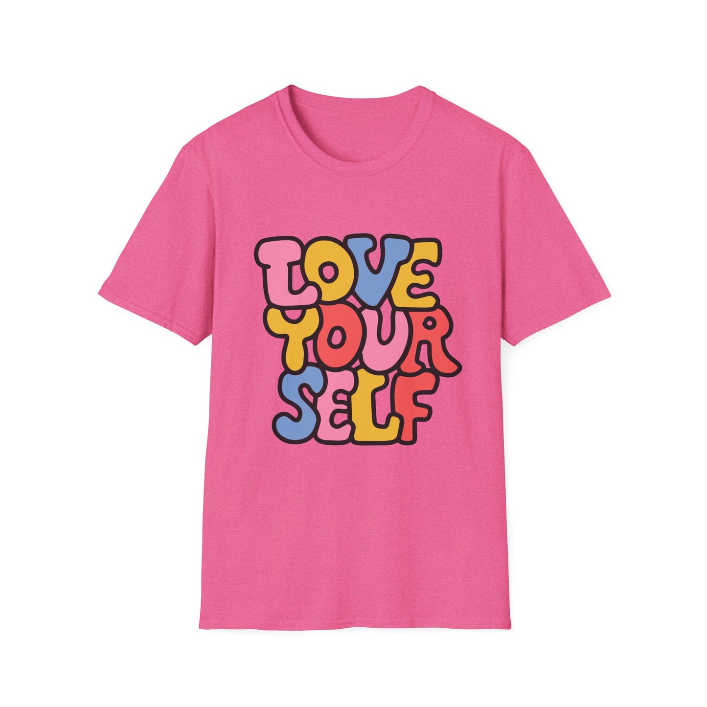 Inspirational Unisex Softstyle T-Shirt - 'Love Your Self'
