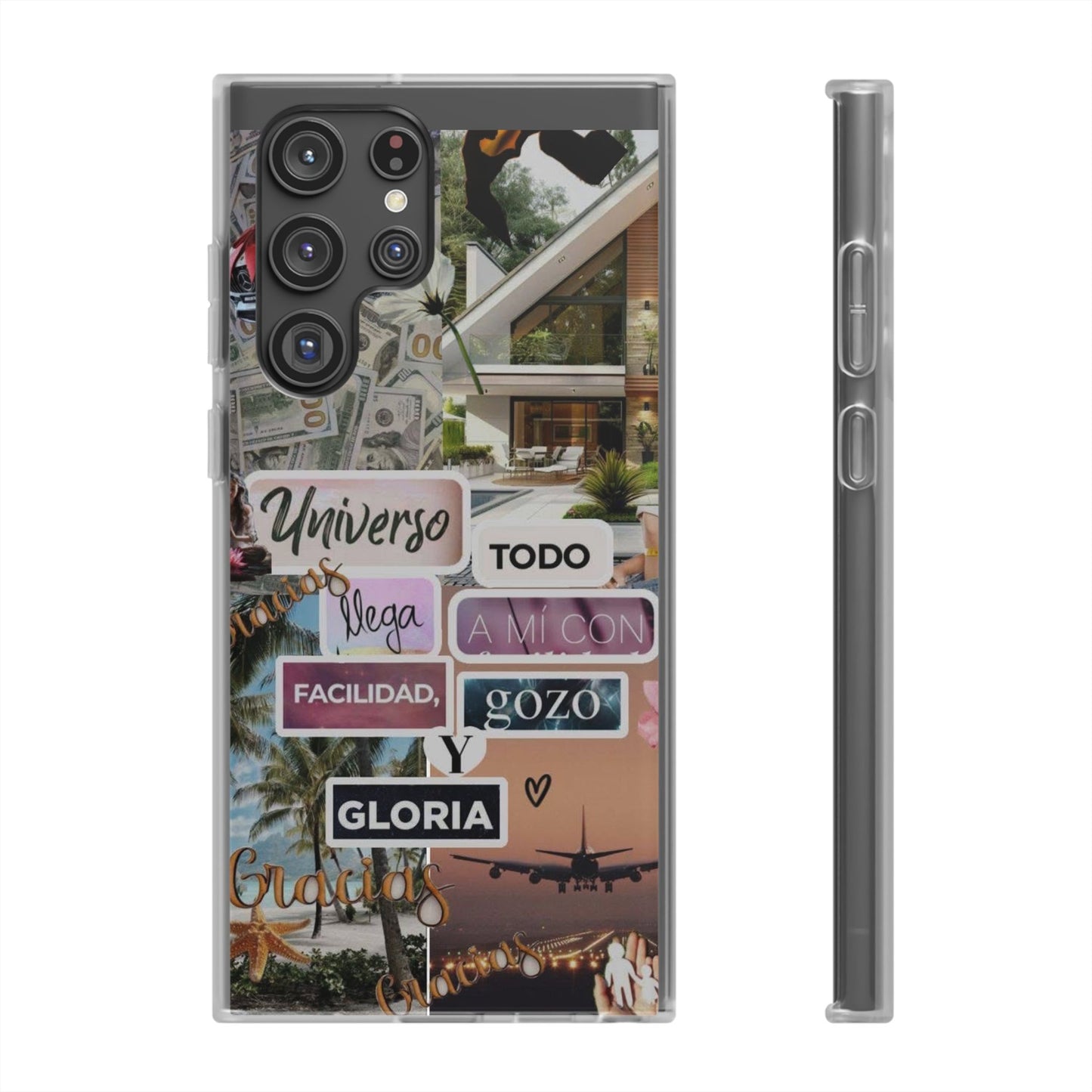 Vibrant Flexi Phone Case with Inspirational Quotes, Bohemian Style, Perfect Gift for Friends, Travelers, Birthdays, Everyday Use