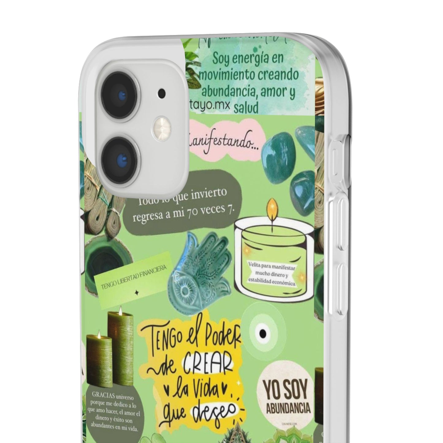 Vibrant Flexi Cases for Abundance Mindset | Phone Protection, Gift for Motivational Quotes, Spiritual Decor, Positive Vibes