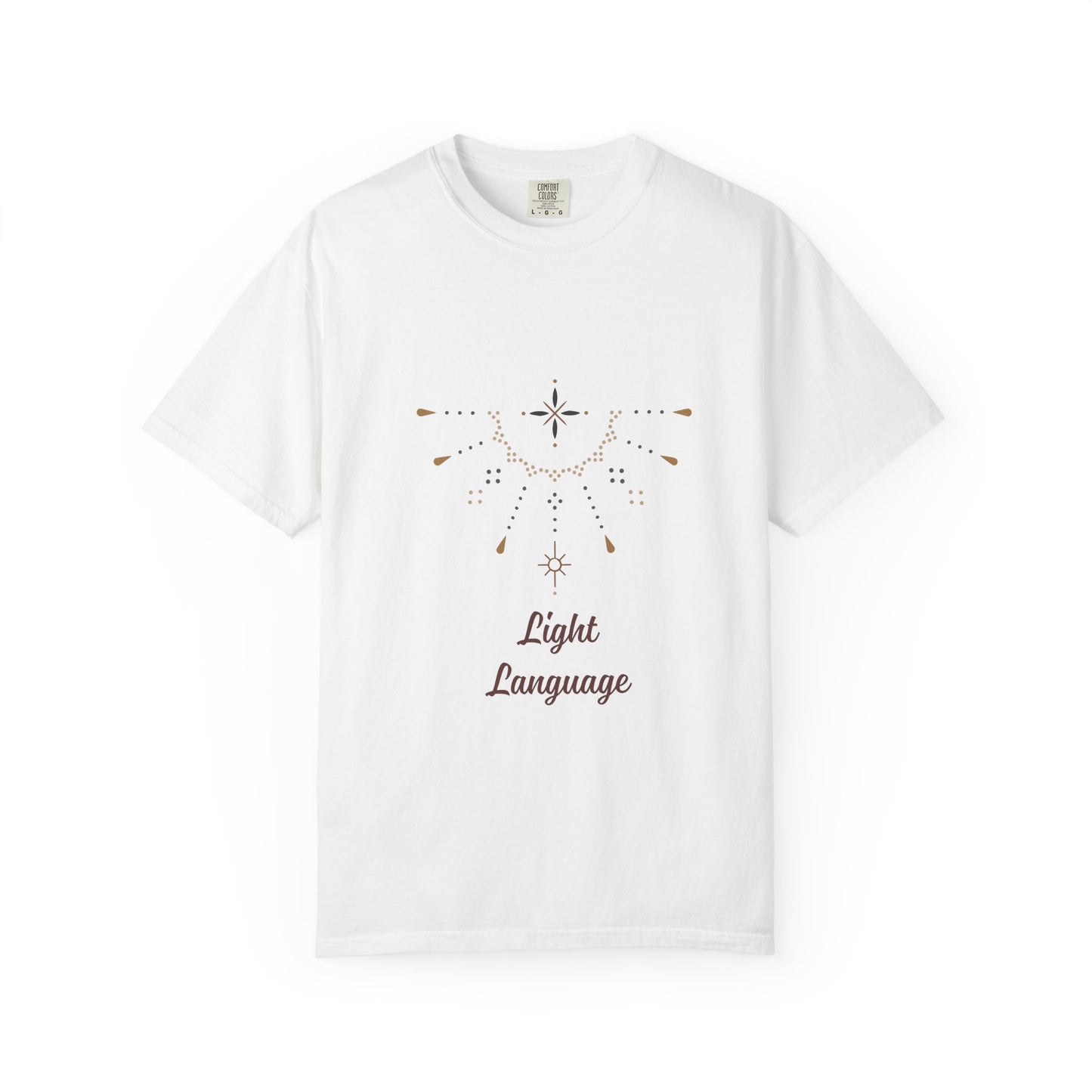 Unisex Light Language Garment-Dyed T-shirt - Spiritual and Artistic Design